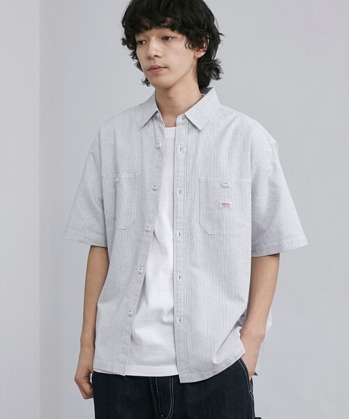 NEIGHBORHOOD ショートスリーブストライプワークシャツ シャツ SMITH'S（スミス）別注ショートスリーブストライプワーク