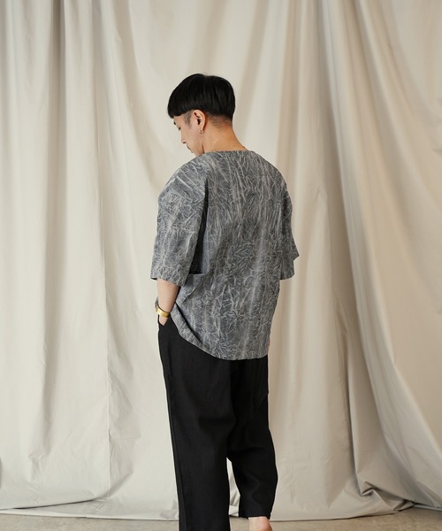 goa 希少 亜熱帯 フェザープリント Tシャツ ムラ染め y2k goa 希少