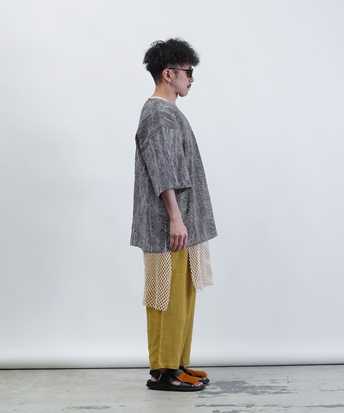 goa 希少 亜熱帯 フェザープリント Tシャツ ムラ染め y2k goa 希少