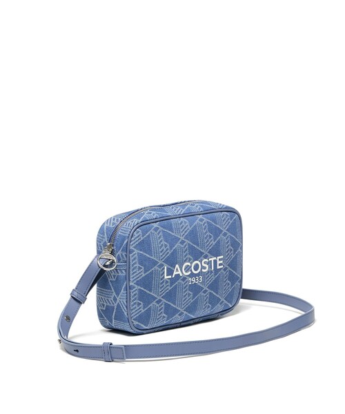 LACOSTE★ヘリテージジャカード モノグラムデニム カメラパック LACOSTE｜ヘリテージジャカード モノグラムデニムトートバッグ