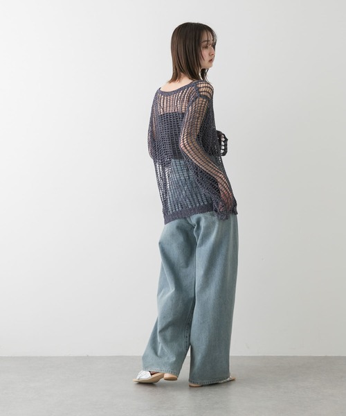 FFロゴ ハイネックメッシュセーター SENSE OF PLACE by URBAN RESEARCH ニット セーター キーネック
