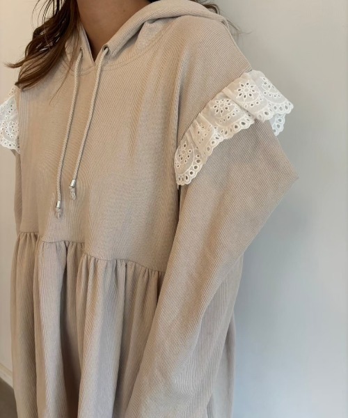 HONEY MI ワンピース rib hoodie tunic one-piece : ZOZOTOWN Yahoo!店