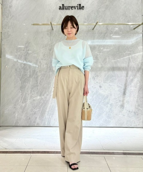 allureville（アルアバイル） ワイドパンツ パンツ シェルタリング