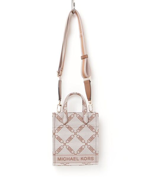 マイケルコース レザー 2WAY クロスボディ トートバッグ グレージュ系 MICHAEL KORS (マイケルコース) 24春夏 GIGI エンパイア ロゴ