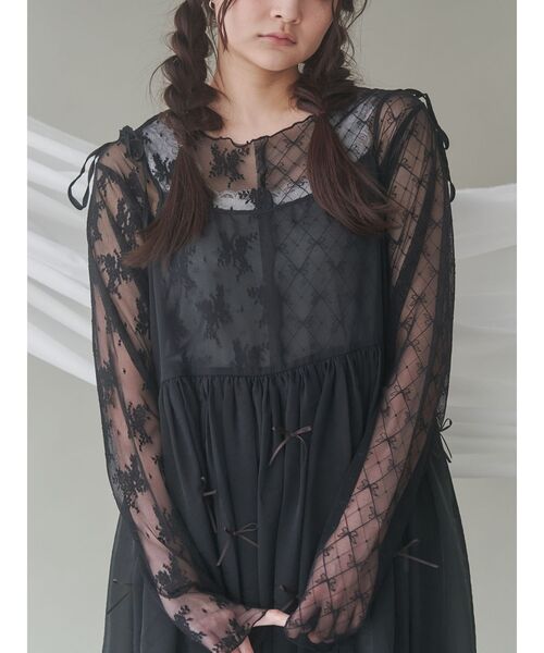 merry jenny tシャツ シアーレースコンビtops レディース