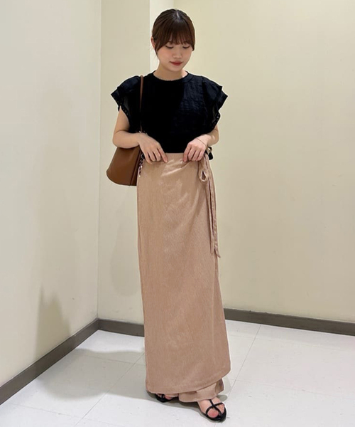 専用新品 SLOBE IENAラップジャージパンツ 36サイズ　ベージュ SLOBE IENA パンツ 「WEB限定/追加」ラップジャージパンツ