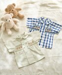 ブラウス シャツ 半袖Tiny bear スモ...の詳細画像1