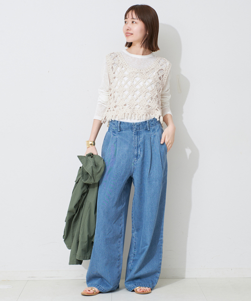 【新品未使用】SLOBE IENA スローブイエナ クロシェニットベスト SLOBE IENA ニット セーター クロシェニットベスト レディース