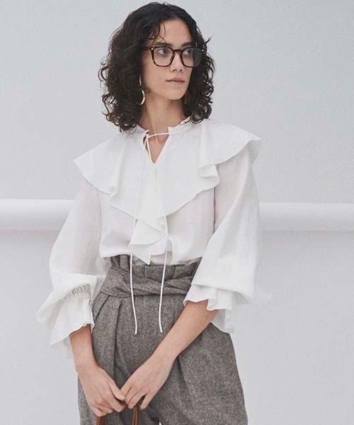 [Mila Owen] длинный рукав блуза 0 белый женский 