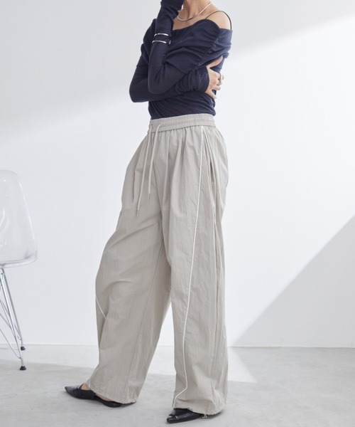 Aunt Marie's パンツ カーブラインパラシュートパンツ