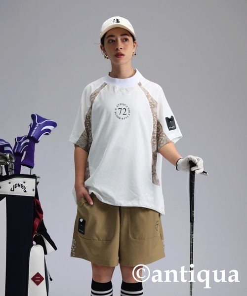 tsuyachan12ページ antiqua パンツ 「STCH」ペイズリー切り替えハーフパンツ