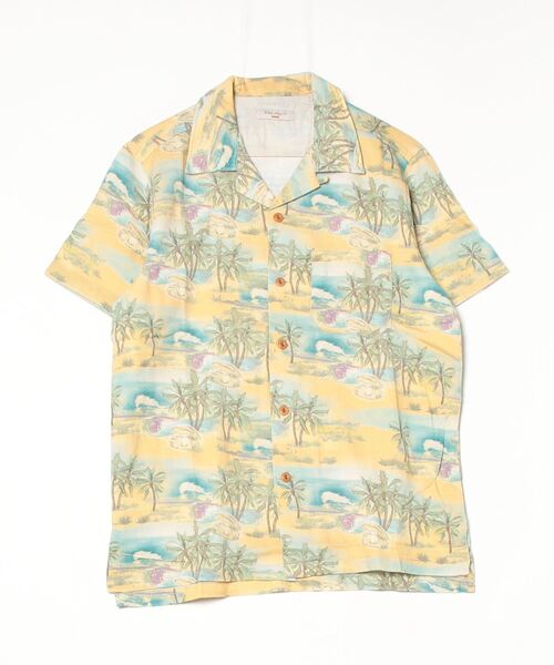 シャツ Nudie Jeans/ヌーディージーンズ Arvid Pearls Hawaii Shirt / ハワイ柄シャツ / Mustard メンズ