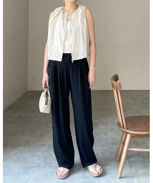 She's Closet ベスト ジレ ショート丈 ダブルジップ シャーリング