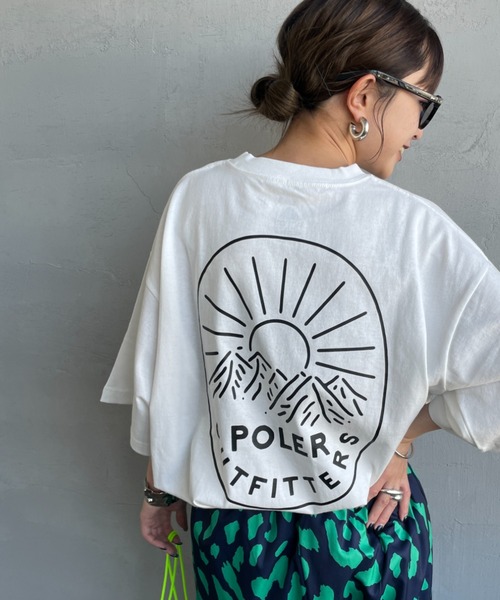 tシャツ 「POLeR/ポーラー」 別注 FURRY HEART バックプリント ショートスリーブTシャツ レディース メンズ