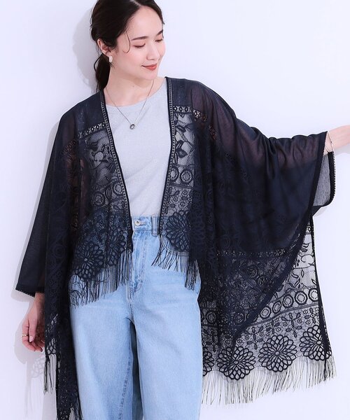 SHOO・LA・RUE（シューラルー） ポンチョ 花柄レースポンチョ