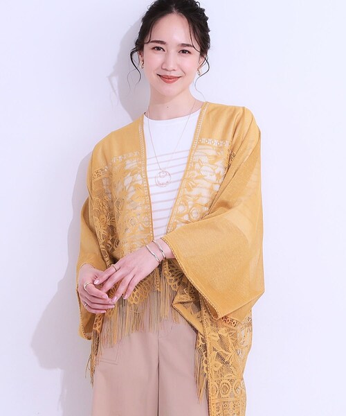 【CHANEL】レースポンチョ（38） SHOO・LA・RUE（シューラルー） ポンチョ 花柄レースポンチョ