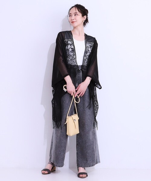 SHOO・LA・RUE（シューラルー） ポンチョ 花柄レースポンチョ