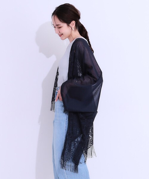 SHOO・LA・RUE（シューラルー） ポンチョ 花柄レースポンチョ