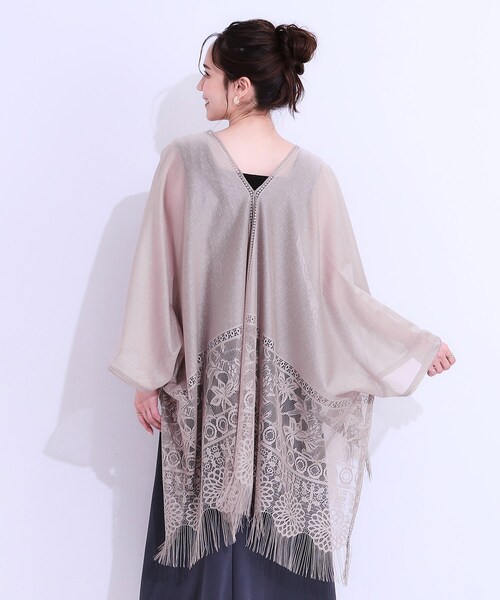 SHOO・LA・RUE（シューラルー） ポンチョ 花柄レースポンチョ