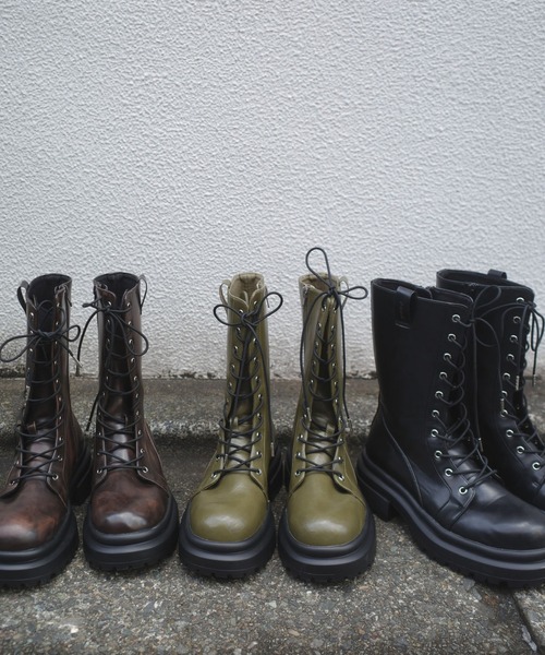 Ameri（アメリ） ブーツ LACE UP TANK SOLE BOOTS レディース