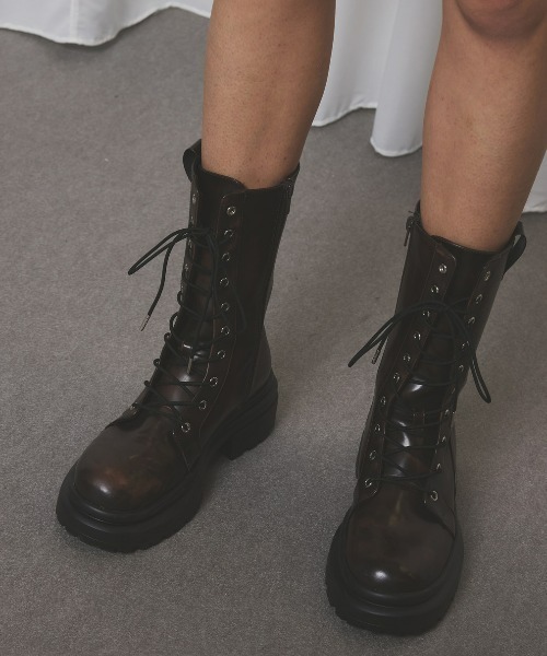 Ameri（アメリ） ブーツ LACE UP TANK SOLE BOOTS レディース