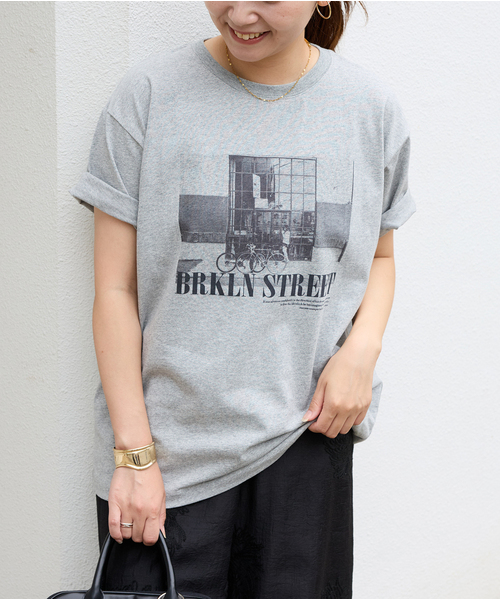 tシャツ 汗ジミ防止天竺プリントT レディース JOURNAL STANDARD tシャツ 汗ジミ防止天竺プリントT レディース
