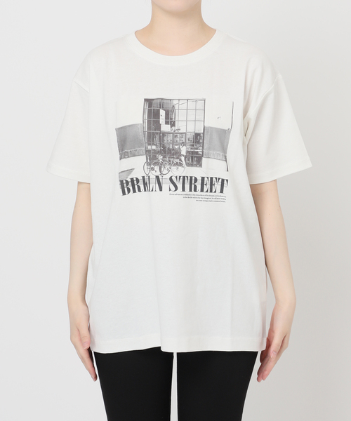 tシャツ 汗ジミ防止天竺プリントT レディース JOURNAL STANDARD tシャツ 汗ジミ防止天竺プリントT レディース
