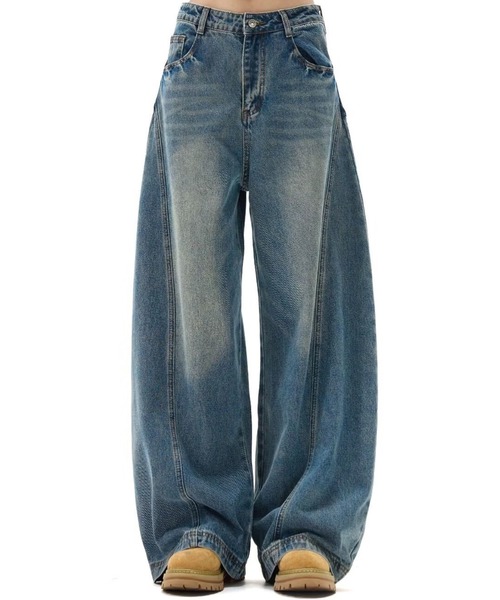 WESTBOY（ウエストボーイ） ワイドパンツ ジーンズ ヴィンテージ加工