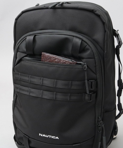 NAUTICA ブラック リュック ノーティカ NAUTICA リュック ビジネスリュック メンズ 黒 シンプル 撥