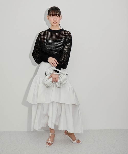 ADAM ET ROPÉ アダムエロペ　フリルスカート　新品 ADAM ET ROPE' スカート シアーフリルスカート : ZOZOTOWN Yahoo