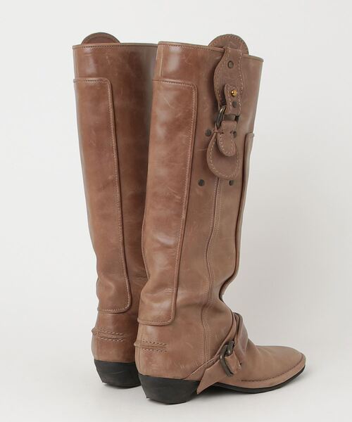 【美品】PIPPICHIC ロングブーツ ブラウン レザー PIPPICHIC（ピッピシック） ロングブーツ S ブラウン レディース