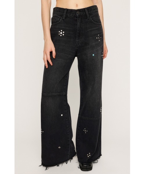 SLY（スライ） ジーンズ デニム デニムパンツ STUDS SEAM DESIGN FLARE
