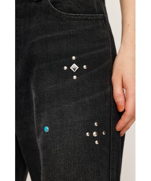 SLY（スライ） ジーンズ デニム デニムパンツ STUDS SEAM DESIGN FLARE