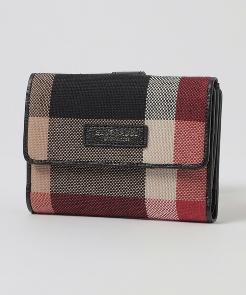 BLUE LABEL CRESTBRIDGEチェック柄 二つ折り財布 クレストブリッジチェックPVC二つ折り財布