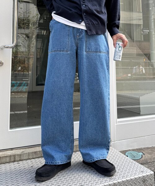 モコモコ RIVE DROITE OKAYAMA ベーシック デニムパンツ モコモコ RIVE DROITE OKAYAMA ベーシック デニムパンツ MONN.:.(モン