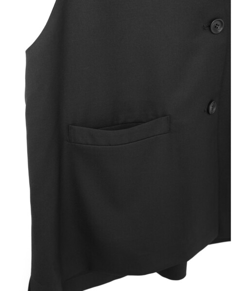 mizuiroind（ミズイロインド） ベスト ジレ ディープVネックワイド