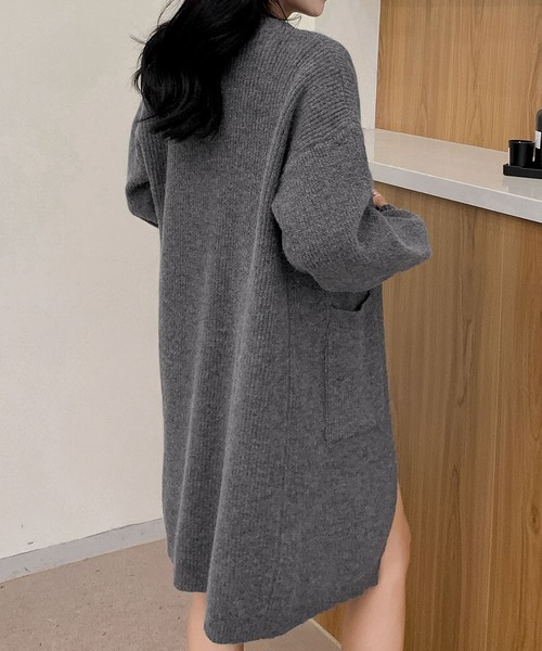 LOWO カーディガン ロング ニット カーディガン レディース : ZOZOTOWN