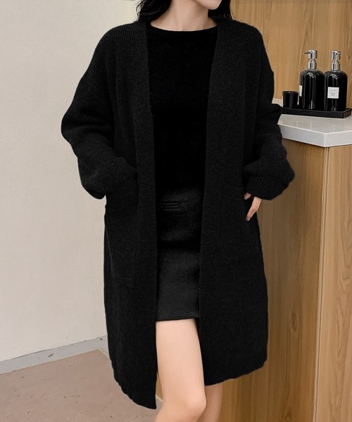 LOWO カーディガン ロング ニット カーディガン レディース : ZOZOTOWN