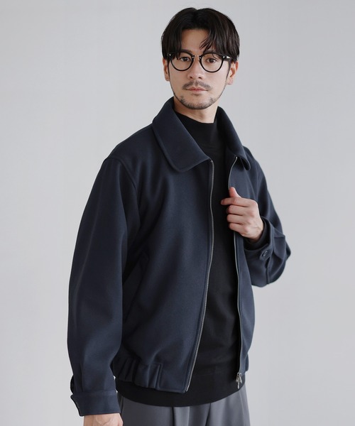SPU（スプ） ブルゾン アウター メルトンショートダブルジップ2WAY
