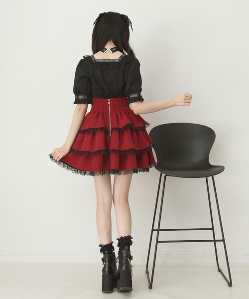 DearMyLove スカート フリルレースアップリボンスカート : ZOZOTOWN