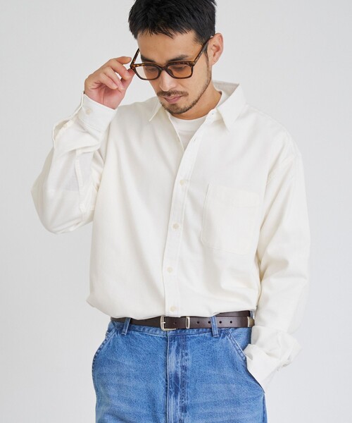 coen（コーエン） シャツ USA COTTONソフトフランネルシャツ（無地