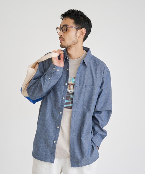 coen（コーエン） シャツ USA COTTONソフトフランネルシャツ（無地
