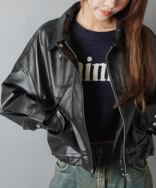 SPINNS（スピンズ） コート アウター ショート丈合皮ジャケット