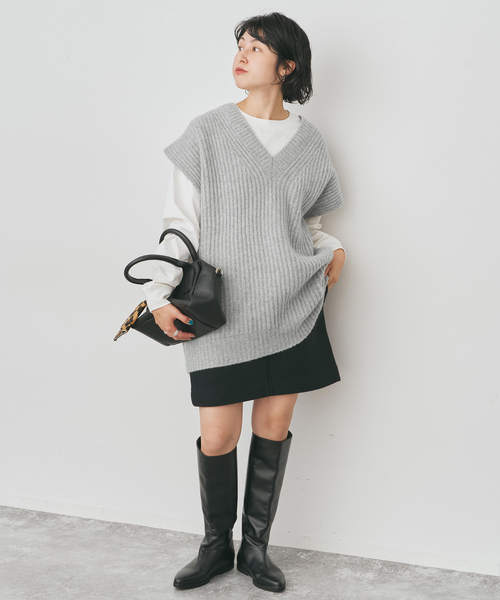 Spick＆Span（スピック アンド スパン） ベスト ジレ オーバーサイズV