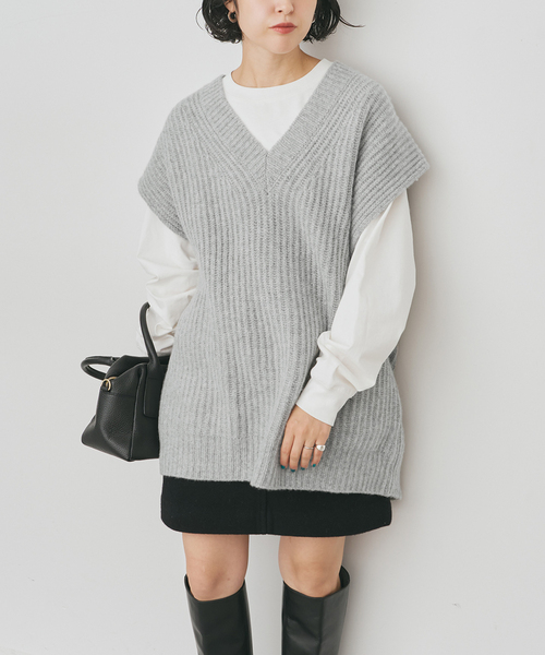Spick＆Span（スピック アンド スパン） ベスト ジレ オーバーサイズV