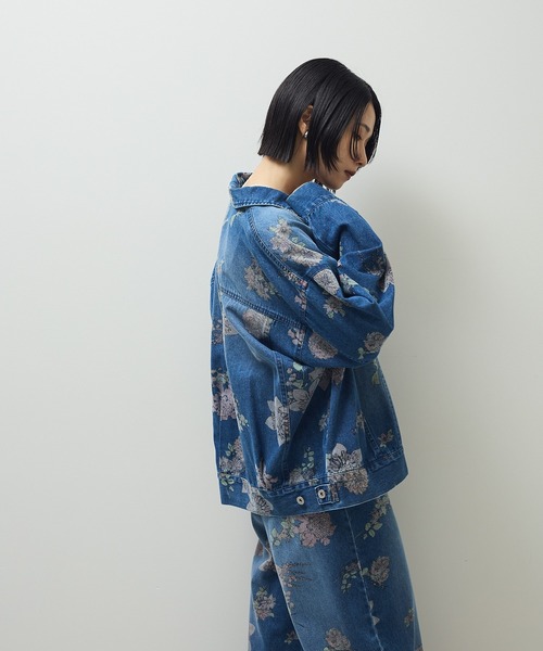 Sugar spoon（シュガースプーン） デニムジャケット gジャン フラワー