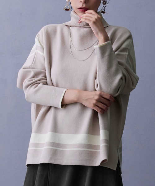 NICOLE white（ニコルホワイト） ニット セーター ネックレス付き