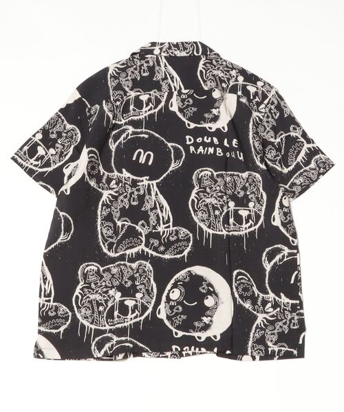 「DOUBLE RAINBOUU」 半袖シャツ MEDIUM ブラック メンズの画像