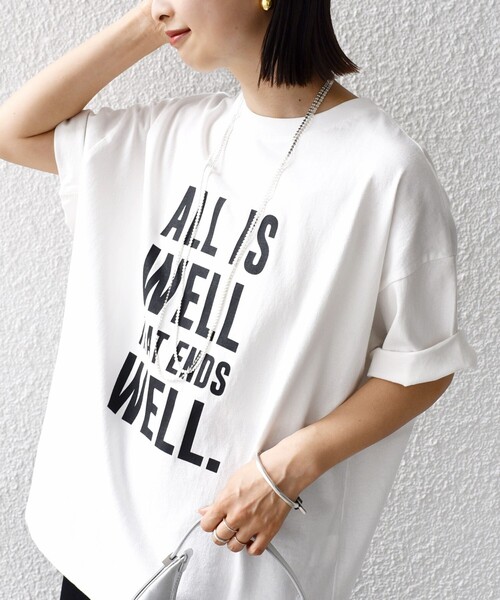 「+81BRANCA」 半袖Tシャツ ONE SIZE オフホワイト レディース_画像7