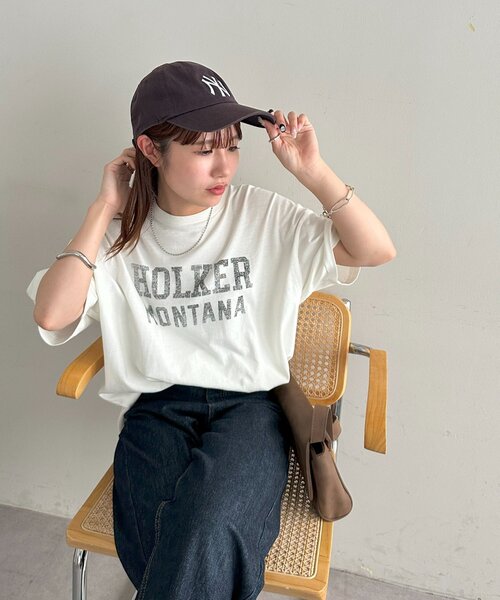 「DISCOAT」 半袖Tシャツ MEDIUM オフホワイト レディース_画像4